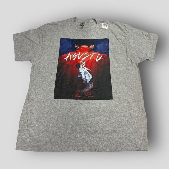 AUGST D Unisex Grey Short Sleeve Graphic Tee Size XL - Picture 1 of 6